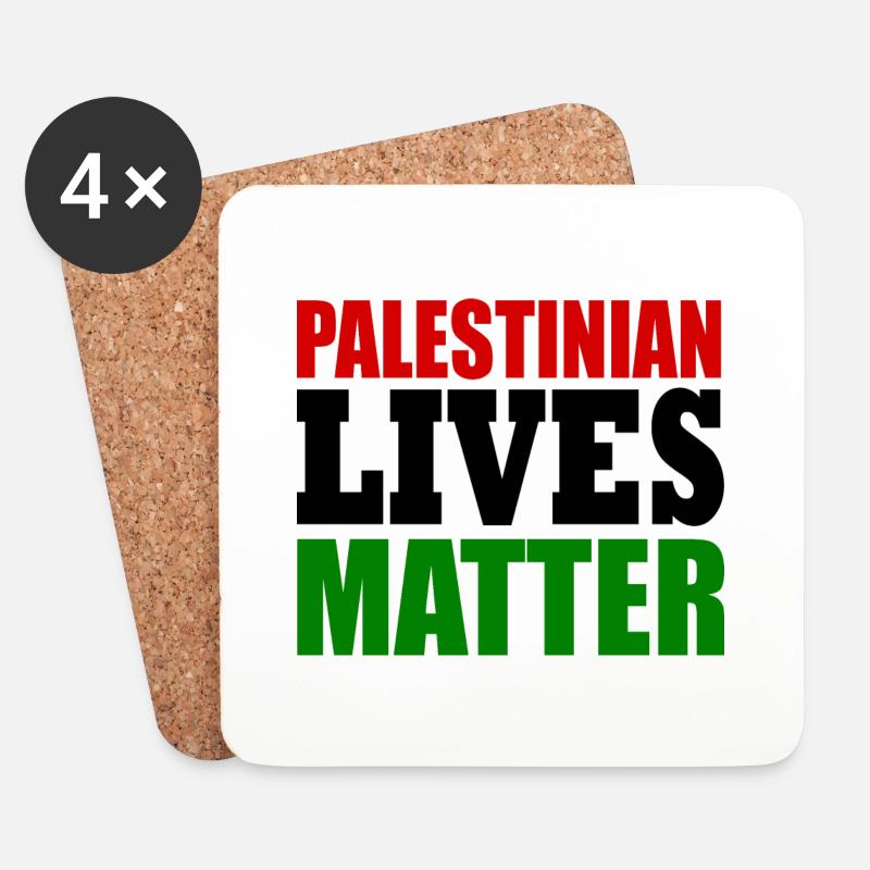 palestinian lives matter - Untersetzer (4er-Set) - Weiß