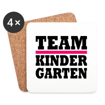 Team kindergarten - Untersetzer (4er-Set) - Weiß - Vorne