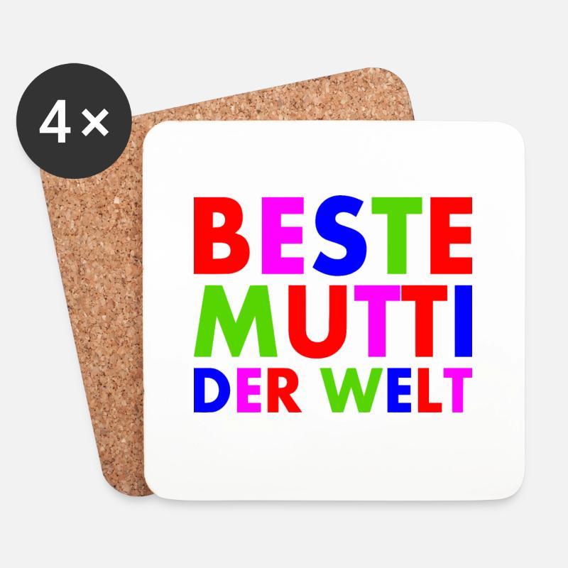 Beste mutti der welt - Untersetzer (4er-Set) - Weiß