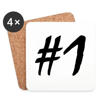 #1 - Untersetzer (4er-Set) - Weiß - Vorne