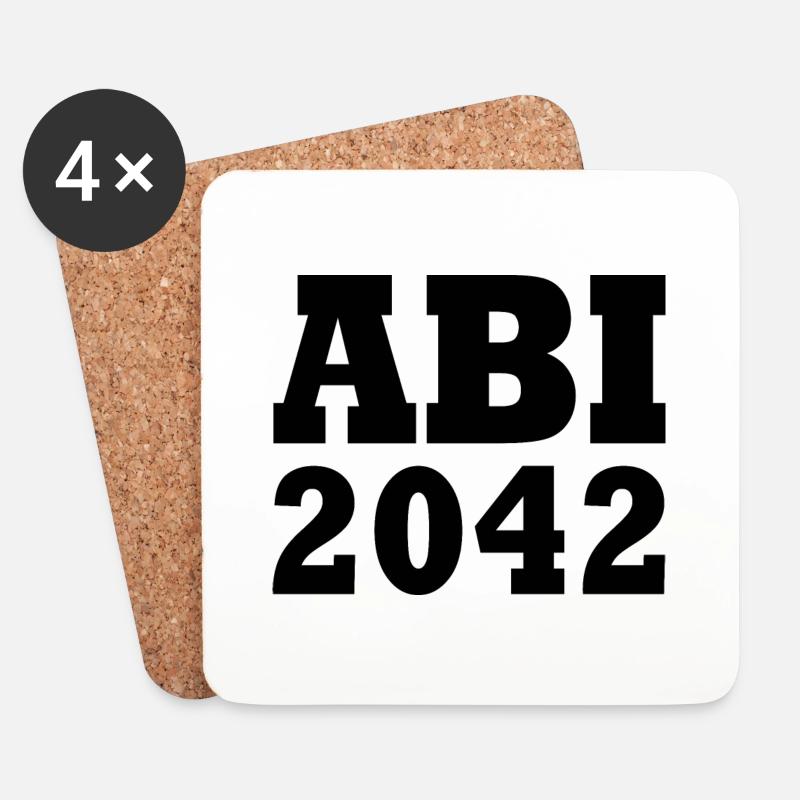 Abi 2042 - Untersetzer (4er-Set) - Weiß
