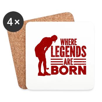 Golf - Golf Club Goldspieler Birdie Elite Luxury - Coasters (set of 4) - white - Front