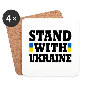 stand with ukraine - Untersetzer (4er-Set) - Weiß - Vorne