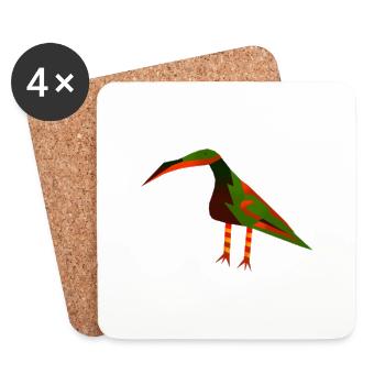 Fantasy Bird - Coasters (set of 4) - white - Front