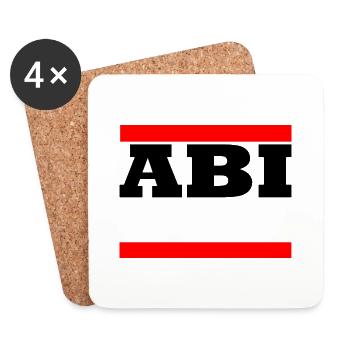 Abi motif to personalize - Coasters (set of 4) - white - Front