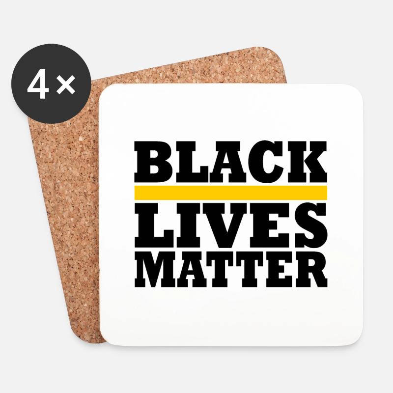 Black Lives Matter - Untersetzer (4er-Set) - Weiß