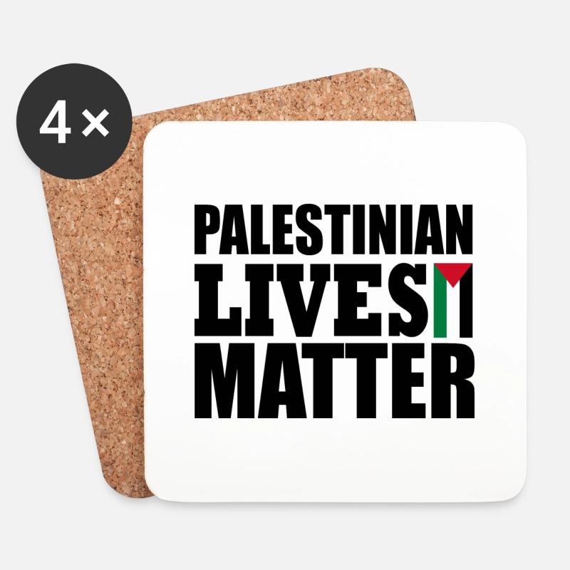 palestinian lives matter - Untersetzer (4er-Set) - Weiß