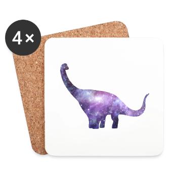 Brachiosaurus Dinosaur Univers Dino Nerd Enfants - Dessous de verre (lot de 4) - blanc - Devant