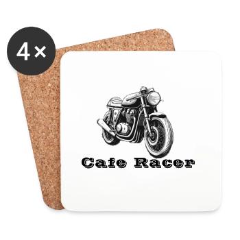 Café Racer - Dessous de verre (lot de 4) - blanc - Devant