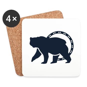 Ours - Panda Forêt Nature Liberté Sauvage - Dessous de verre (lot de 4) - blanc - Devant