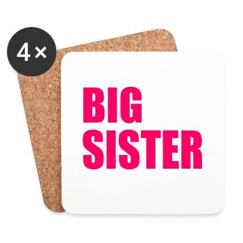 Big sister - Coasters (set of 4) - white - Front