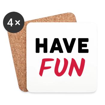 ★ Design colors changeable ★ Have fun - Coasters (set of 4) - white - Front