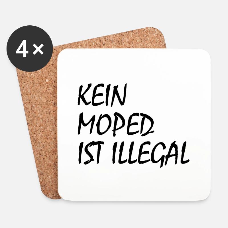 kein moped ist illegal - Untersetzer (4er-Set) - Weiß