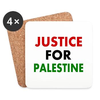 Justice for palestine - Coasters (set of 4) - white - Front