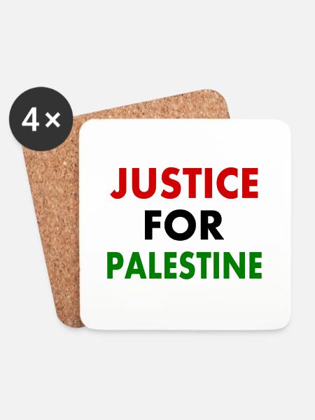 Justice for palestine - Untersetzer (4er-Set) - Weiß