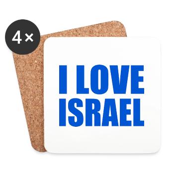 I love israel - Untersetzer (4er-Set) - Weiß - Vorne
