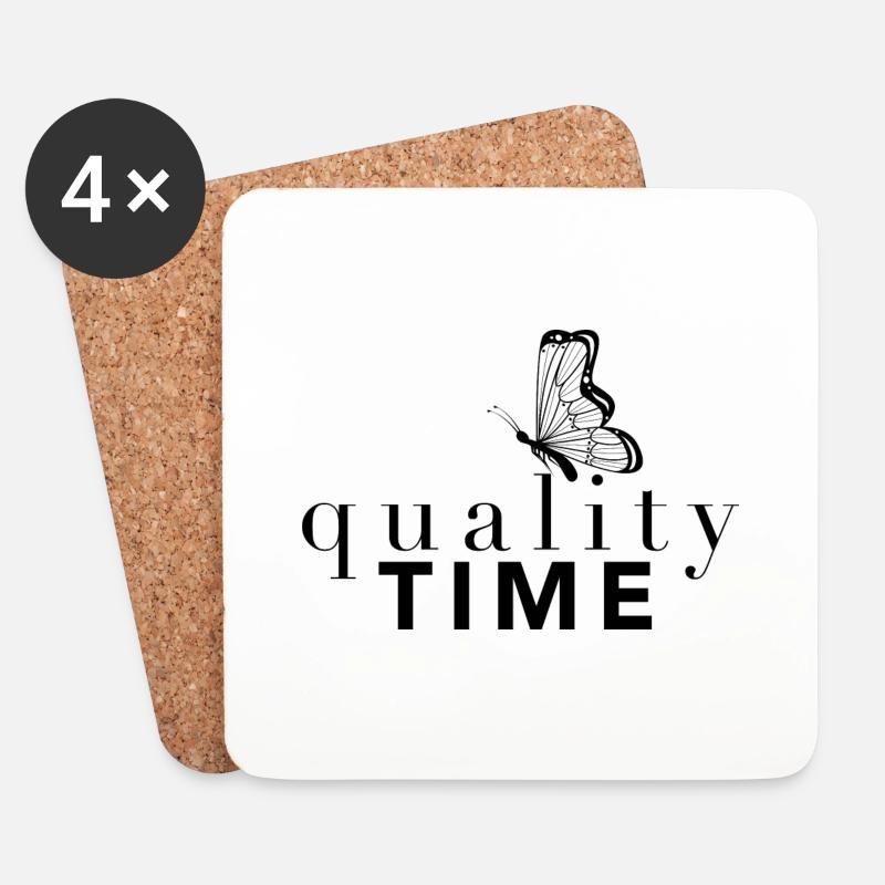 Quality Time - Untersetzer (4er-Set) - Weiß