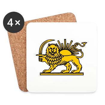 Iran lion - Coasters (set of 4) - white - Front