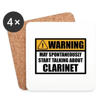 Clarinet Player Klarinetten Sprüche Witzig Humor - Untersetzer (4er-Set) - Weiß - Vorne