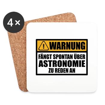 Astronomie lustige witzige Sprüche für Männer - Untersetzer (4er-Set) - Weiß - Vorne