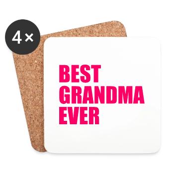 Best grandma ever - Coasters (set of 4) - white - Front