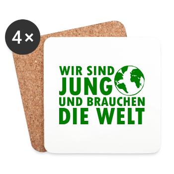 Wir sind jung und brauchen die welt - Untersetzer (4er-Set) - Weiß - Vorne