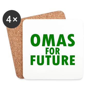 Omas for future - Untersetzer (4er-Set) - Weiß - Vorne