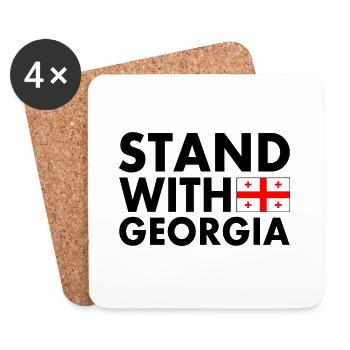 Stand with georgia - Untersetzer (4er-Set) - Weiß - Vorne