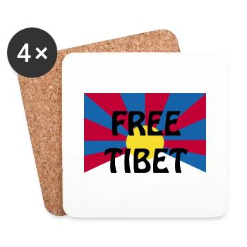 free tibet - Coasters (set of 4) - white - Front