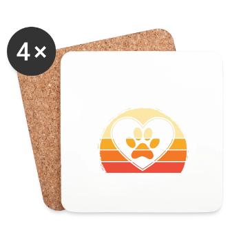 Best Dog Mother Ever Dog Lovers Dog - Coasters (set of 4) - white - Front