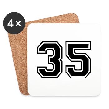 35 - Dessous de verre (lot de 4) - blanc - Devant