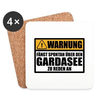 Gardasee Liebhaber Lustige Sprüche mit Spruch - Untersetzer (4er-Set) - Weiß - Vorne