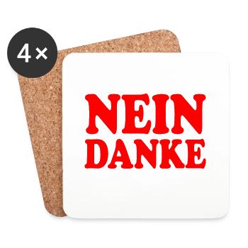Nein danke - Untersetzer (4er-Set) - Weiß - Vorne