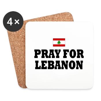 Pray for lebanon - libanon - Untersetzer (4er-Set) - Weiß - Vorne