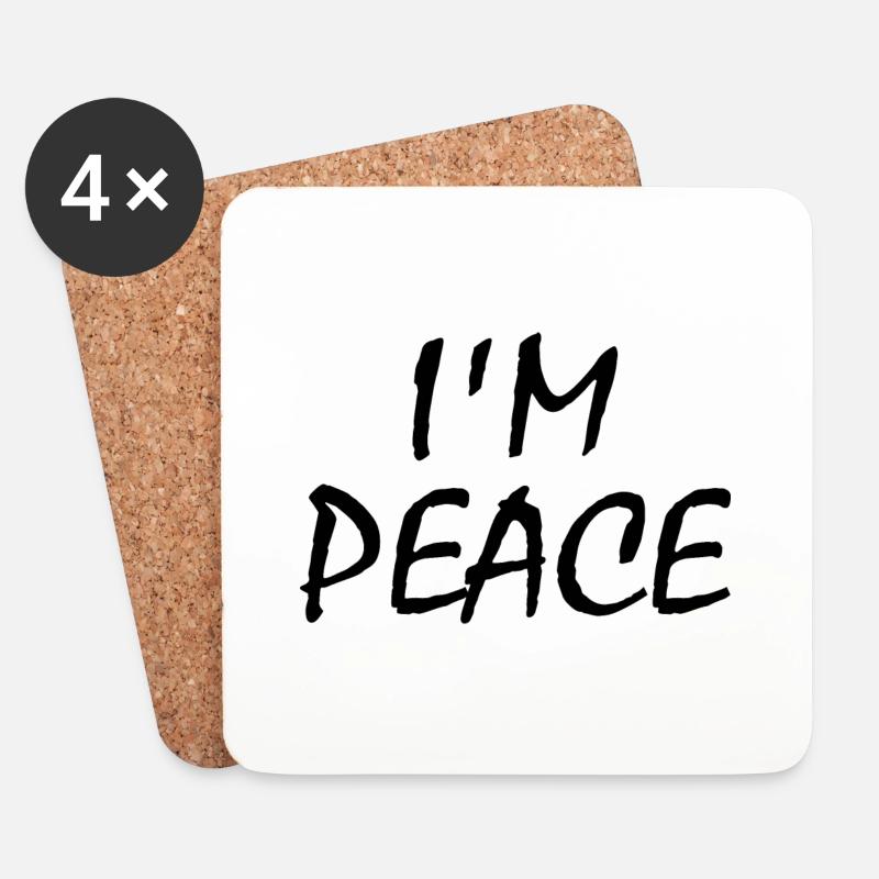 i come in peace im peace couple - Untersetzer (4er-Set) - Weiß