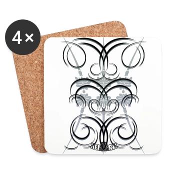Résumé n° 66 - Dessous de verre (lot de 4) - blanc - Devant