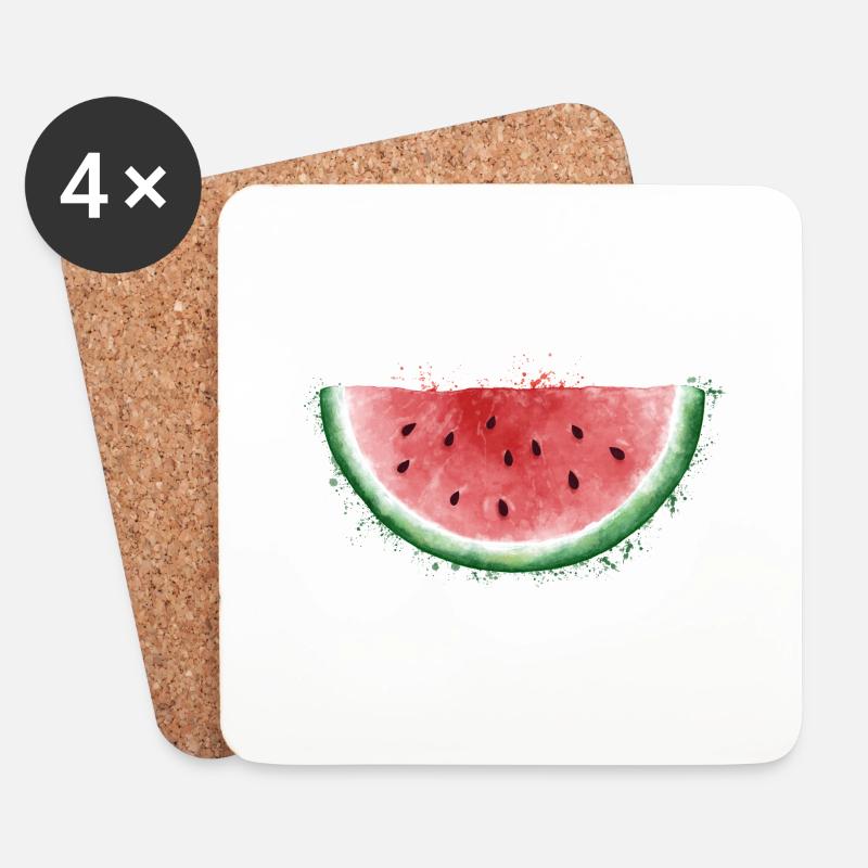 Sommer Melone - Untersetzer (4er-Set) - Weiß