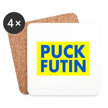 fck ptn - Dessous de verre (lot de 4) - blanc - Devant
