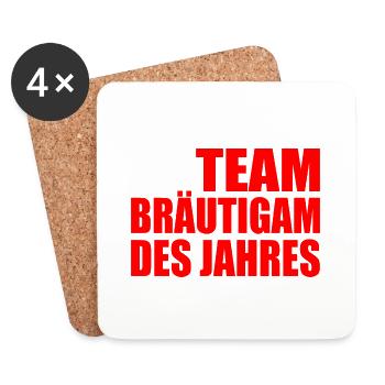 Team bräutigam - Untersetzer (4er-Set) - Weiß - Vorne