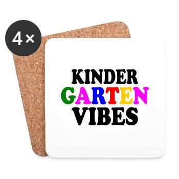 kindergarten vibes - Untersetzer (4er-Set) - Weiß - Vorne
