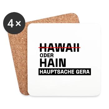 Ostthüringen Merch - Hauptsache Gera - Untersetzer (4er-Set) - Weiß - Vorne