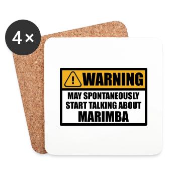 Marimba Player Bell Player of funny sayings - Coasters (set of 4) - white - Front