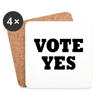 Vote yes - Untersetzer (4er-Set) - Weiß - Vorne