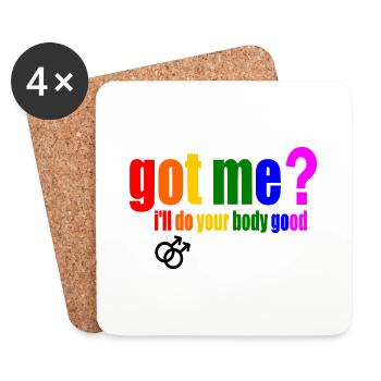 got me? i'll do your body good - Untersetzer (4er-Set) - Weiß - Vorne