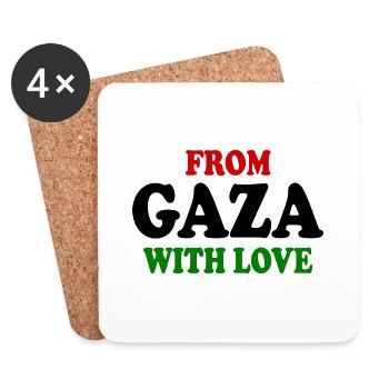 From gaza with love - Coasters (set of 4) - white - Front