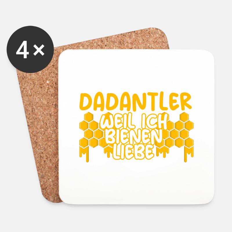 Dadantler - weil ich Bienen liebe Dadant Imker - Untersetzer (4er-Set) - Weiß