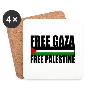 Free gaza free palestine - Untersetzer (4er-Set) - Weiß - Vorne