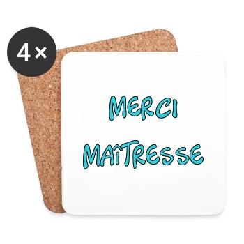 MISTRESS. THANK YOU. THANK YOU MISTRESS. GIFT MASTERS - Coasters (set of 4) - white - Front