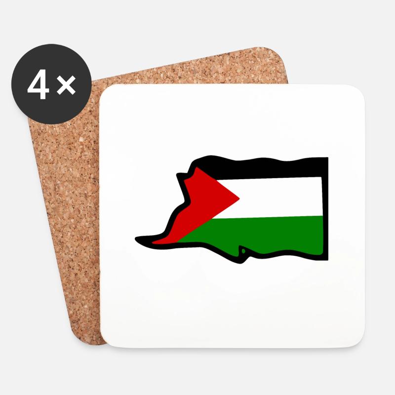Palestina - Untersetzer (4er-Set) - Weiß