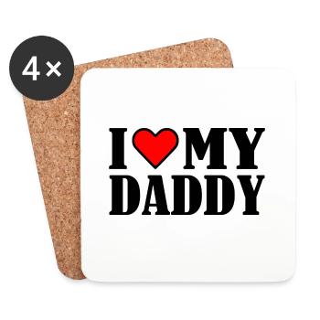 I love my daddy - Coasters (set of 4) - white - Front